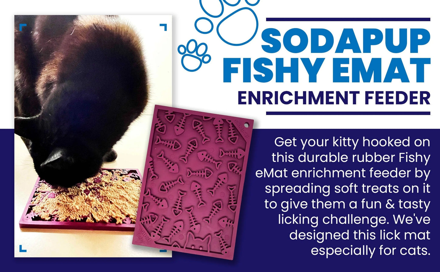 Fishy emat - Small Enrichment Lick Mat for Dogs and Cats