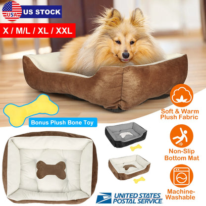 Pet Dog Bed Soft Warm Fleece Puppy Cat Bed