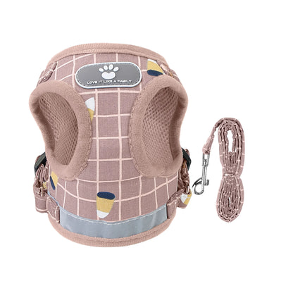 Pet Mesh Harness Dog Leash Set