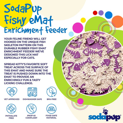 Fishy emat - Small Enrichment Lick Mat for Dogs and Cats