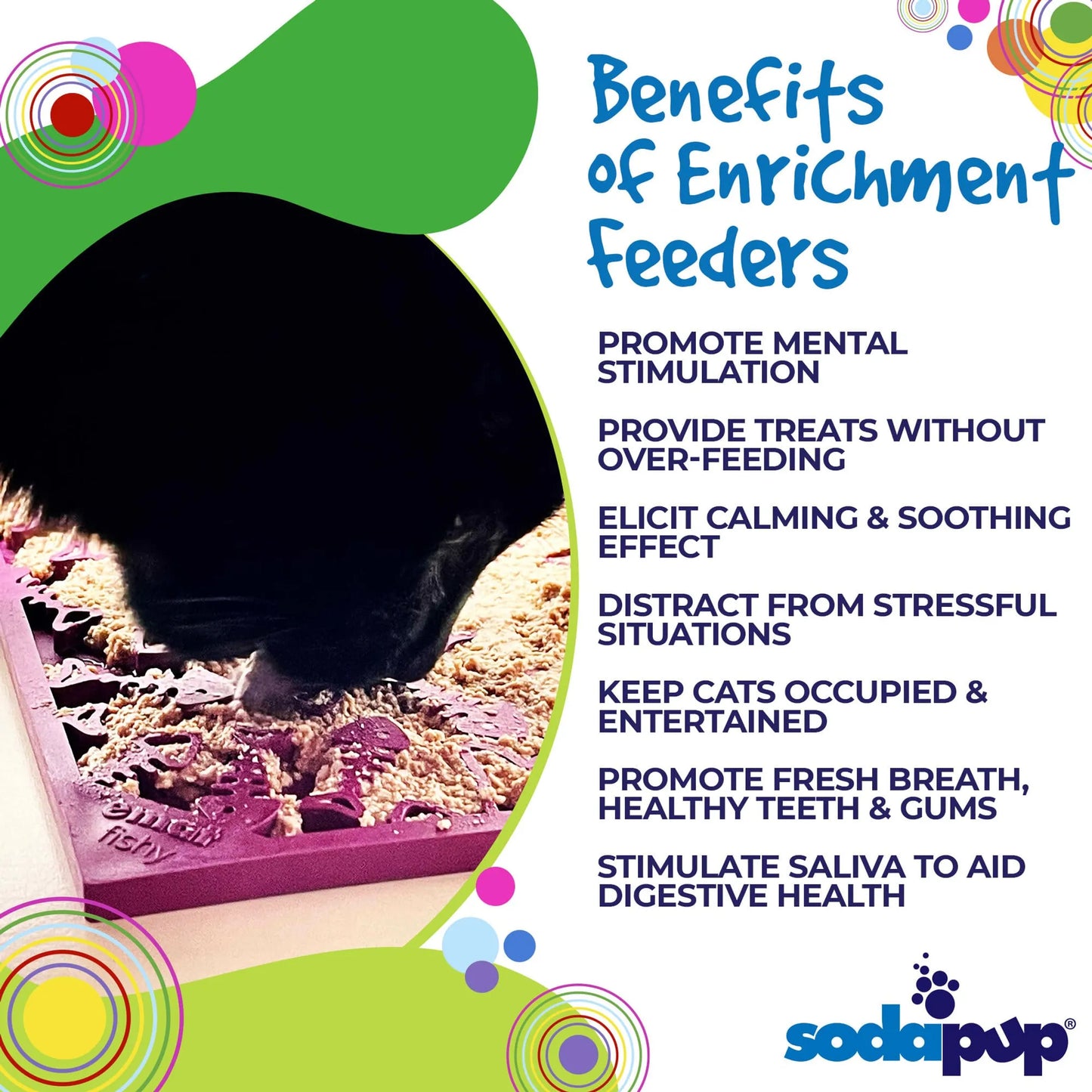 Fishy emat - Small Enrichment Lick Mat for Dogs and Cats
