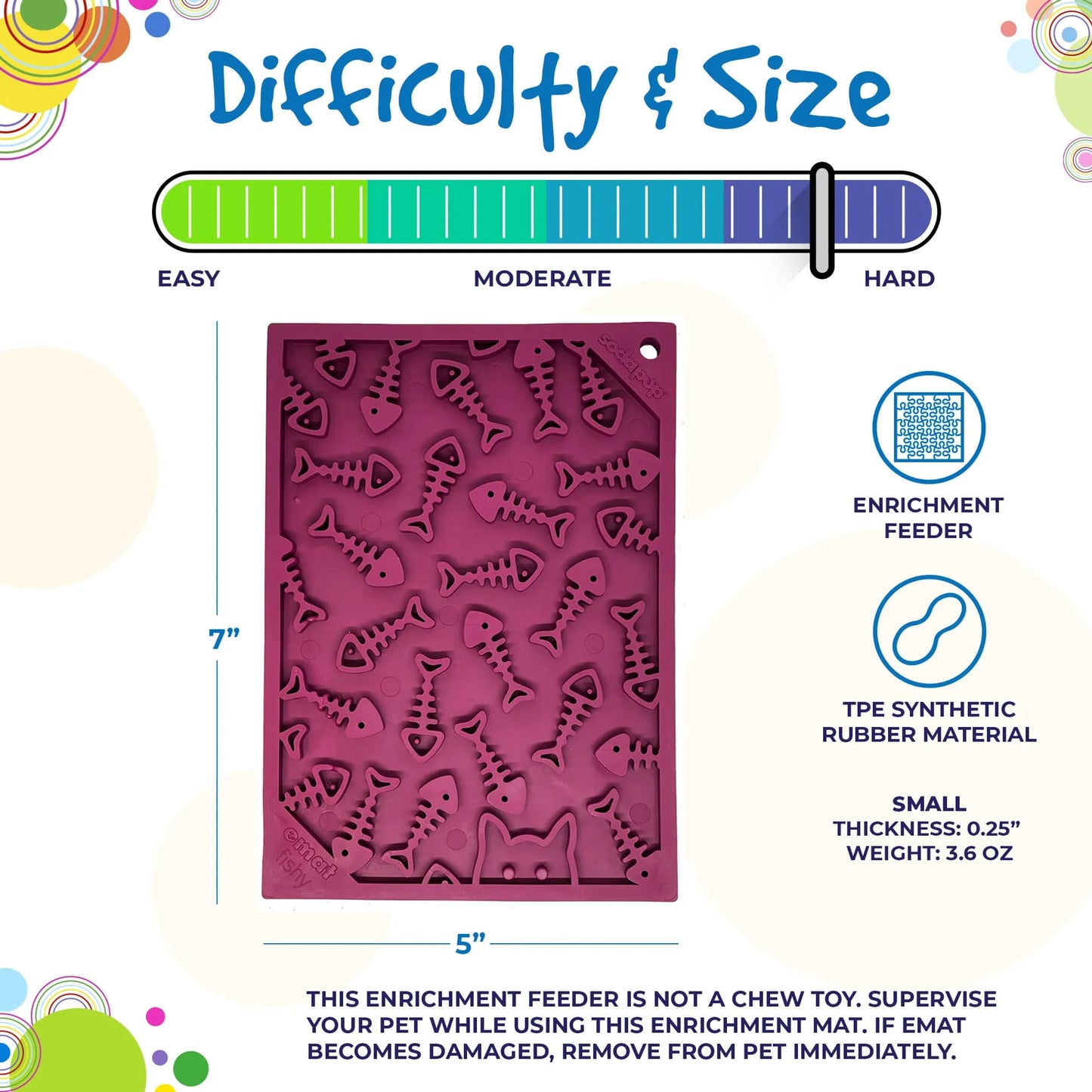 Fishy emat - Small Enrichment Lick Mat for Dogs and Cats