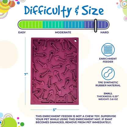 Fishy emat - Small Enrichment Lick Mat for Dogs and Cats