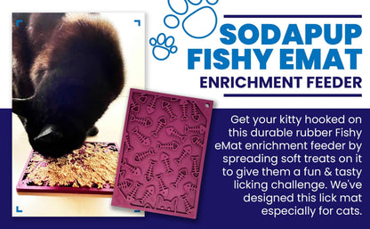 Fishy emat - Small Enrichment Lick Mat for Dogs and Cats
