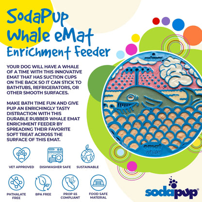 Whale eMat - Enrichment Lick Mat for Dogs and Cats